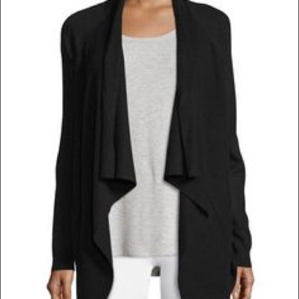 Elie Tahari silk blend wrap sweater open cardigan